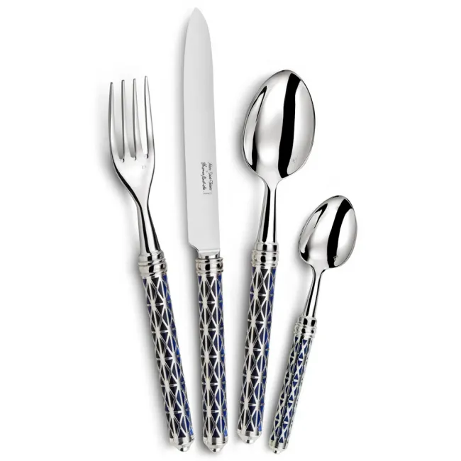 Louxor Silver/Dark Blue Silverplated Salad Fork