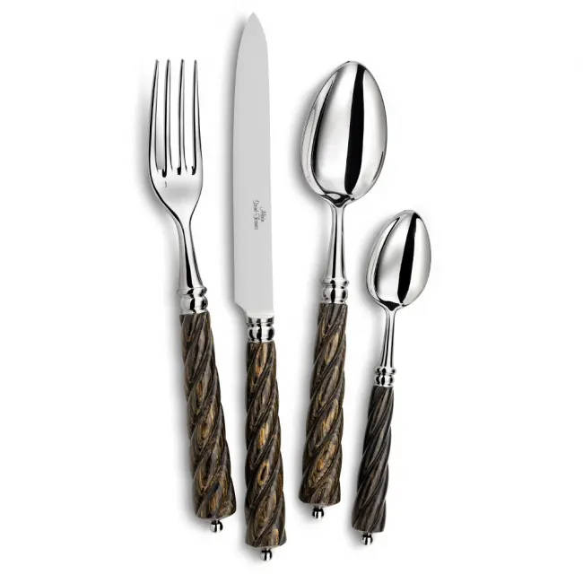 Mistral Black Silverplated 5-Pc Setting