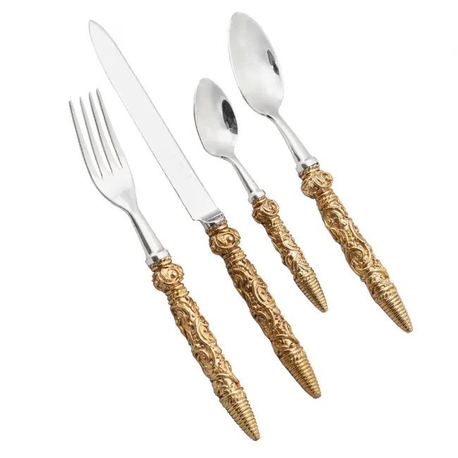 Hermitage Gold Stainless Dinner Fork