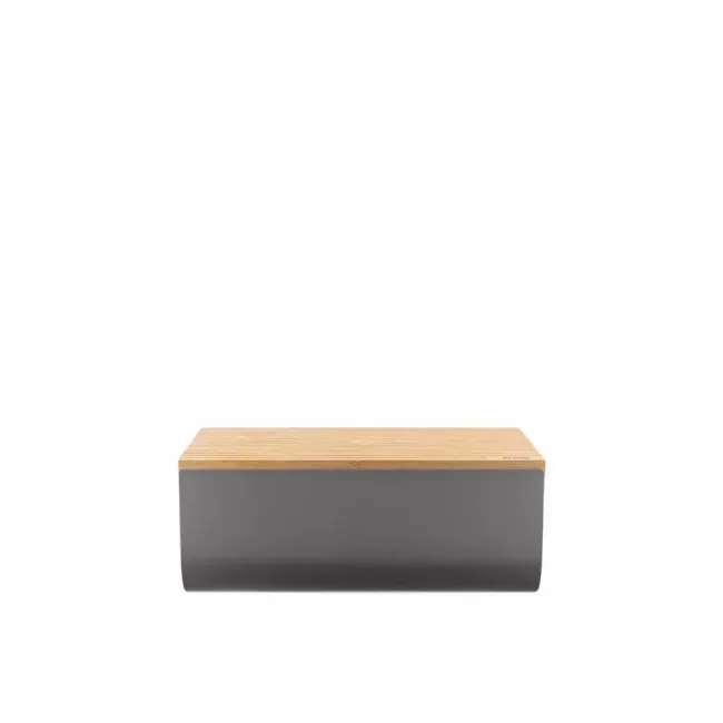 Mattina Steel Bread Box Storage Container - Dark Grey
