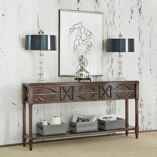 Spindle Console Walnut