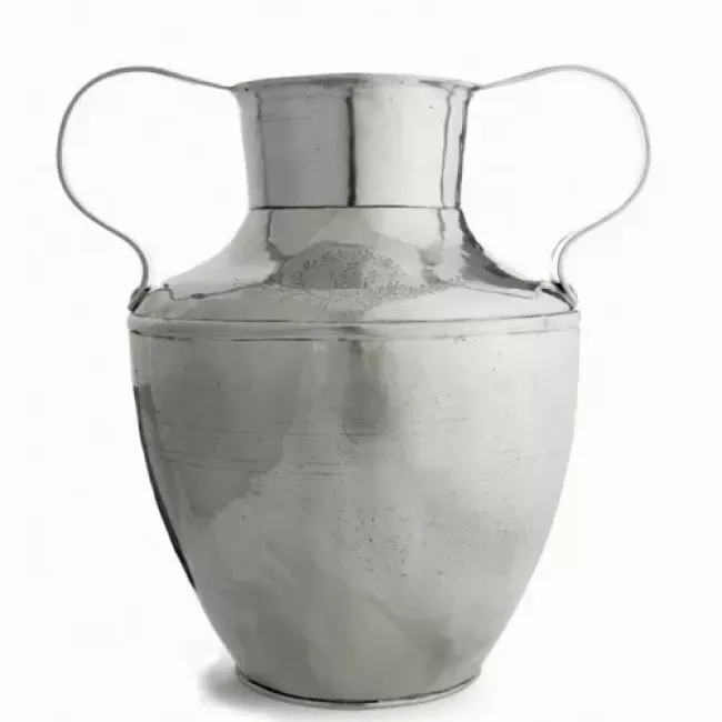Vintage Pewter Large 2-H&led Vase 18" H x 18" D