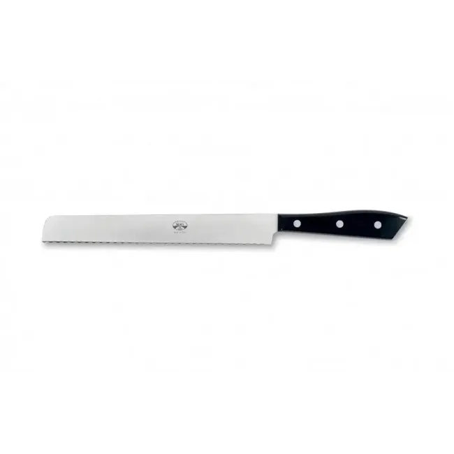 Black Lucite Compendio Bread Knife Polished Blade