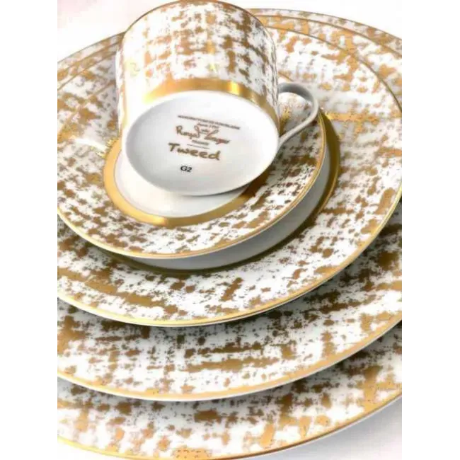 Tweed White & Gold Breakfast/Cream Soup Saucer