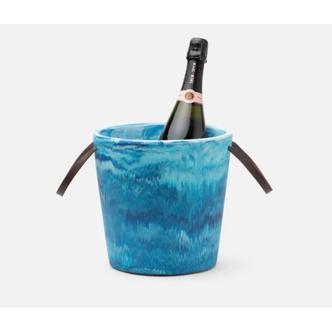 Wesley Blue Swirled Resin Champagne Bucket