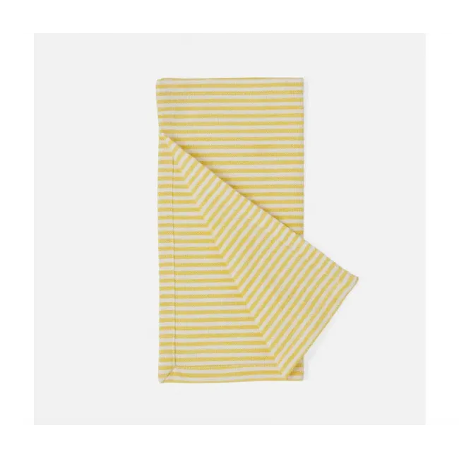 Brooks Yellow Stripe Napkin Cotton Canvas 20 x 20, Pack of 4