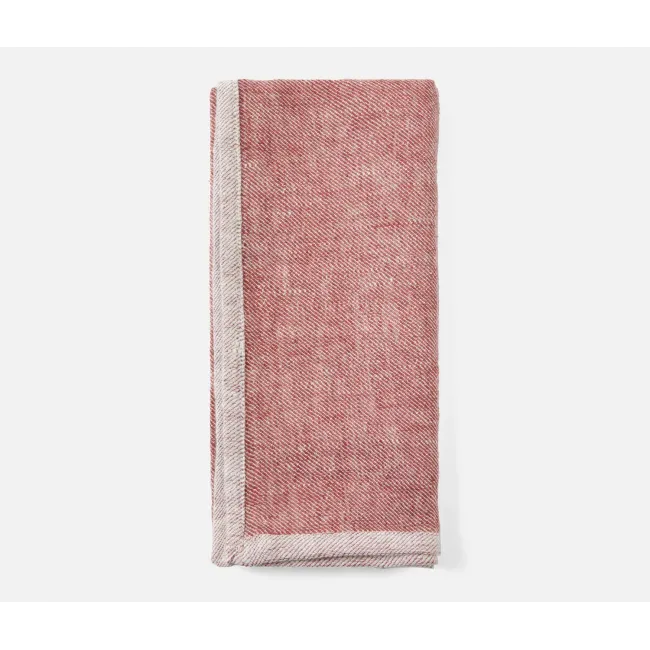 Gianna Maroon/White Kitchen Towel Linen 20"X28", Pack of 2