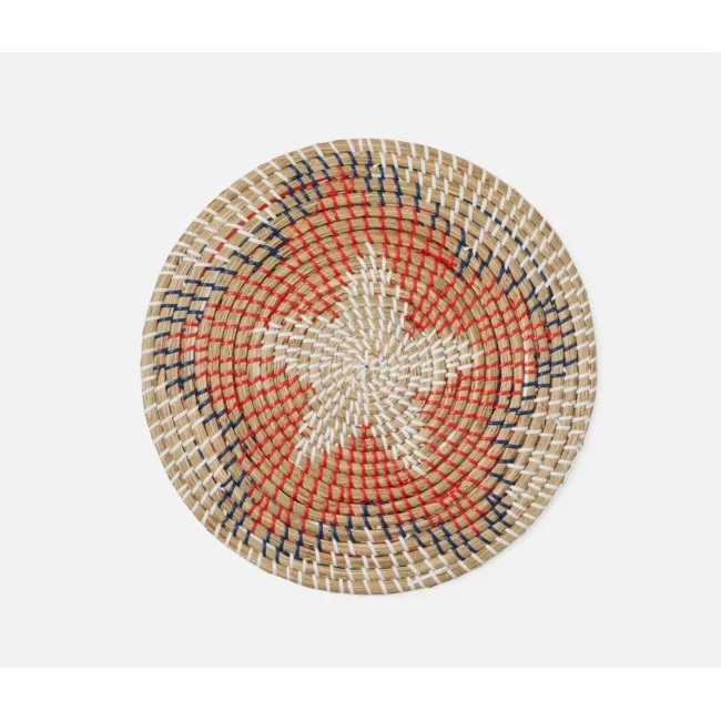 Georgia Red Round Placemat Seagrass, Pack of 4