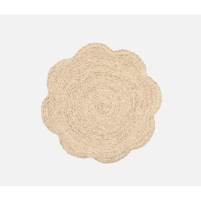 Vera Bleached Flower Placemat Raffia, Pack of 4