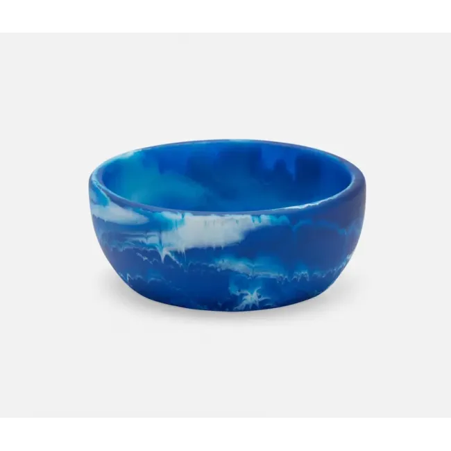 Hugo Blue Swirled Serving Bowl Resin