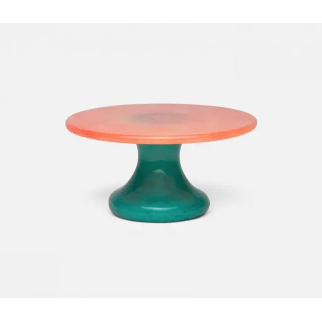 Ashtyn Small Pink/Turquoise Cake Stand
