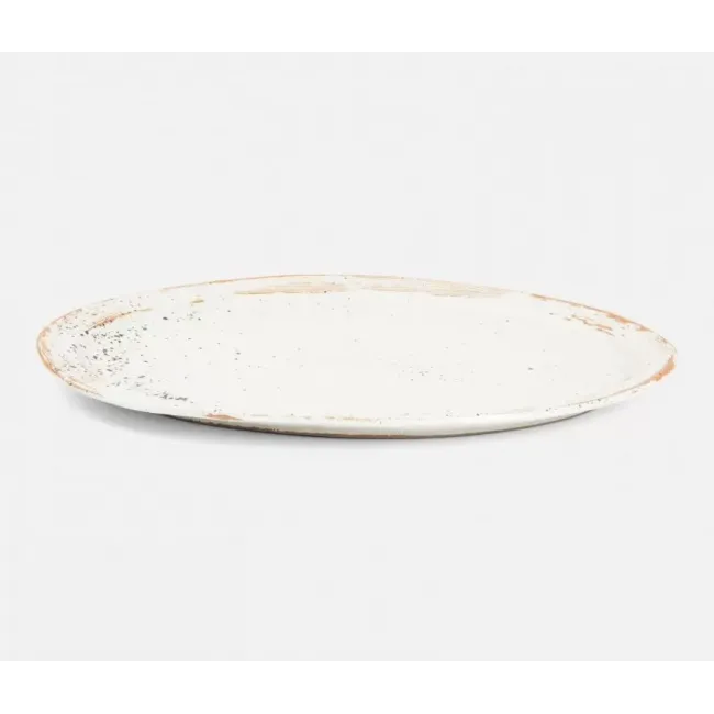 Dawson Large Rustic White Serving Platter, Pack of 2