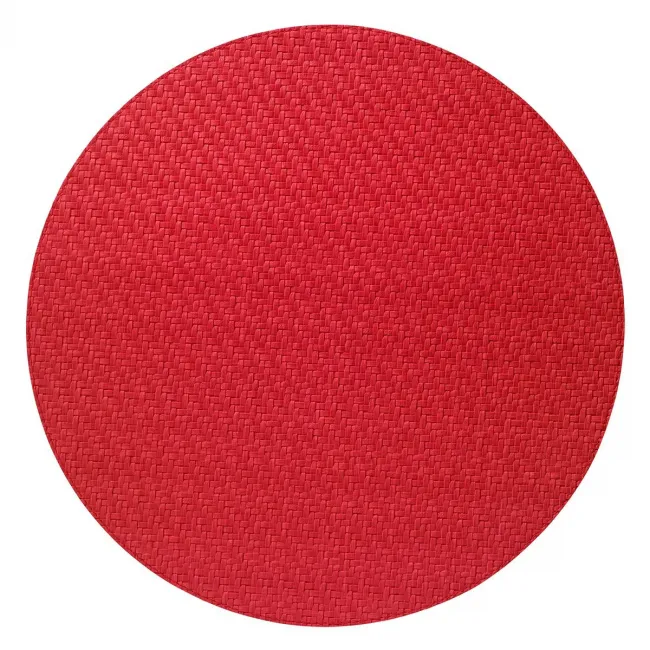 Wicker Tomato 15" Round Placemats, Set of 4