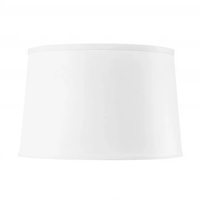 Shade 17-inch White Linen, with Nickel White