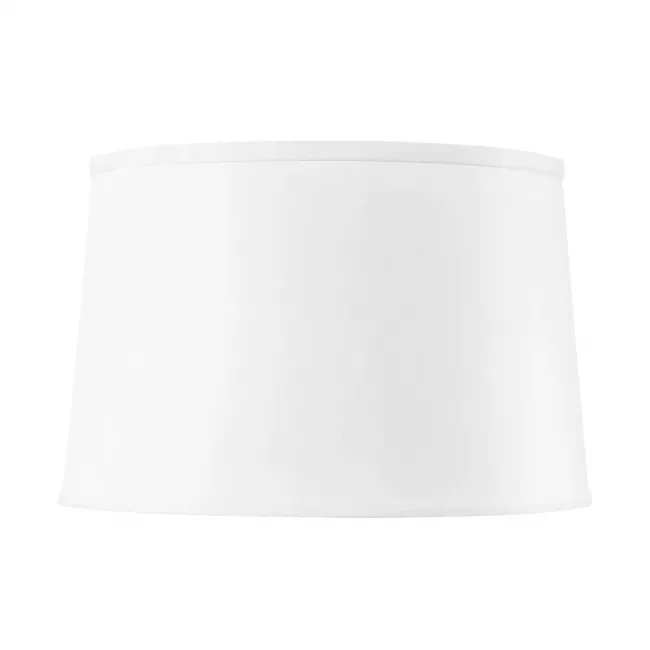 Shade 17-inch White Linen, with Gold White