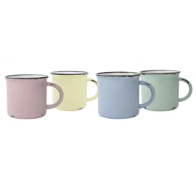 Tinware Mug Set Spring (Includes Pink, Cashmere Blue, Pea Green, Yellow)