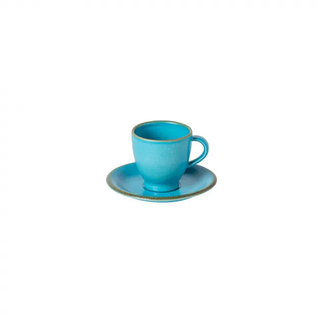 Positano Cyan Coffee Cup & Saucer 3.25'' X 2.5'' H2.5 | 3 Oz. D4.75''