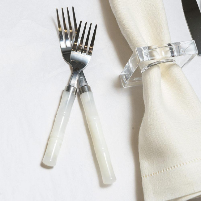 Flatware Set - Cutlery White Napkin Set