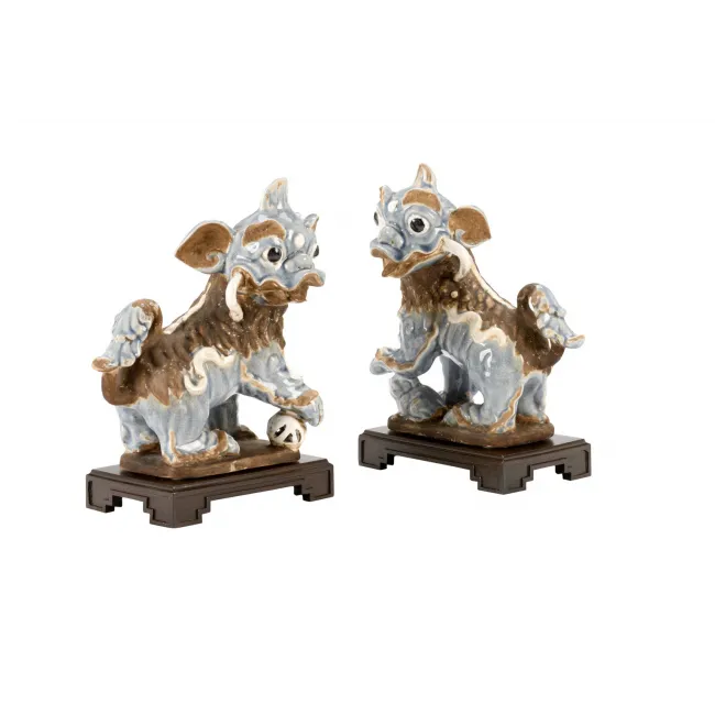 Chinese Dogs Blue Pair