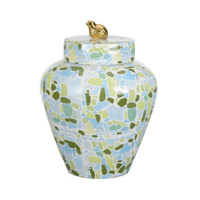 Lumberton Jar With Lid Blue/Green