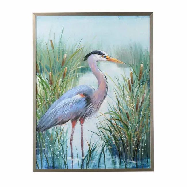 Wildwood Lamps Marsh Heron I Printed Canvas | Gracious Style