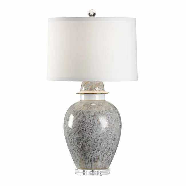 Gray Marbleized Lamp