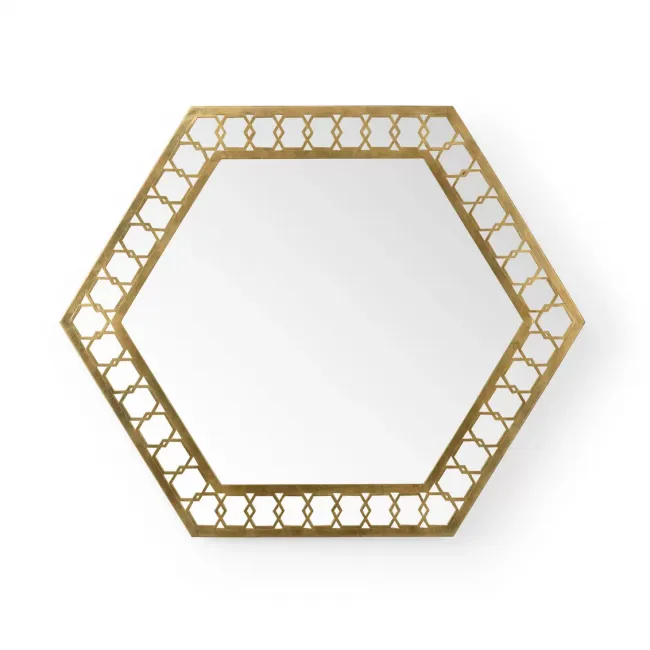 Dagmi Hexagonal Mirror Gold