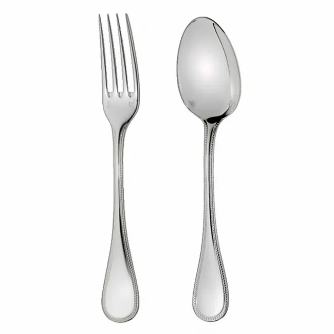 Christofle Perles Flatware Set for 12 People (75 Pieces) Silverplated