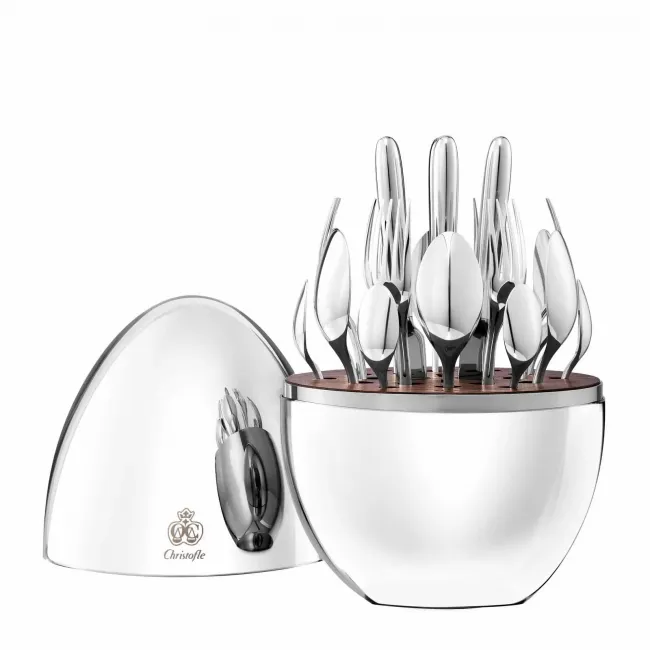 MOOD Silverplated 24-Piece Set for 6 (6x: Dinner Fork, Dinner Knife, Place Soup Spoon, Coffee Spoon)