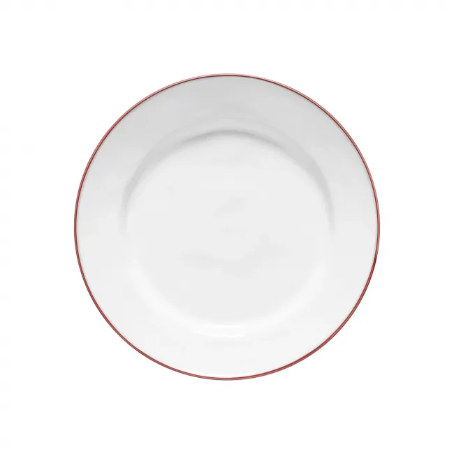 Beja White & Red Dinner Plate D11'' H1.5''