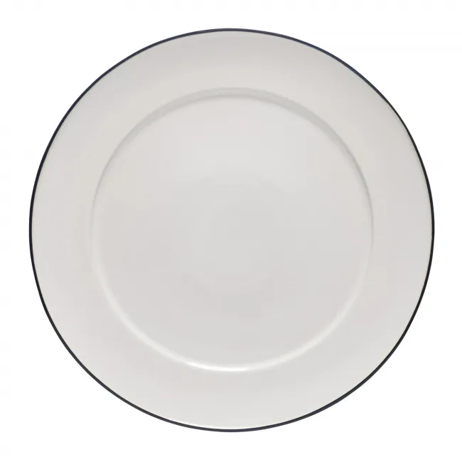 Beja White & Blue Round Platter D15'' H1''
