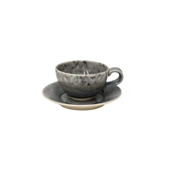 Madeira Grey Tea Cup & Saucer 5.5'' X 4.25'' H2.5'' | 8 Oz. D6.5''