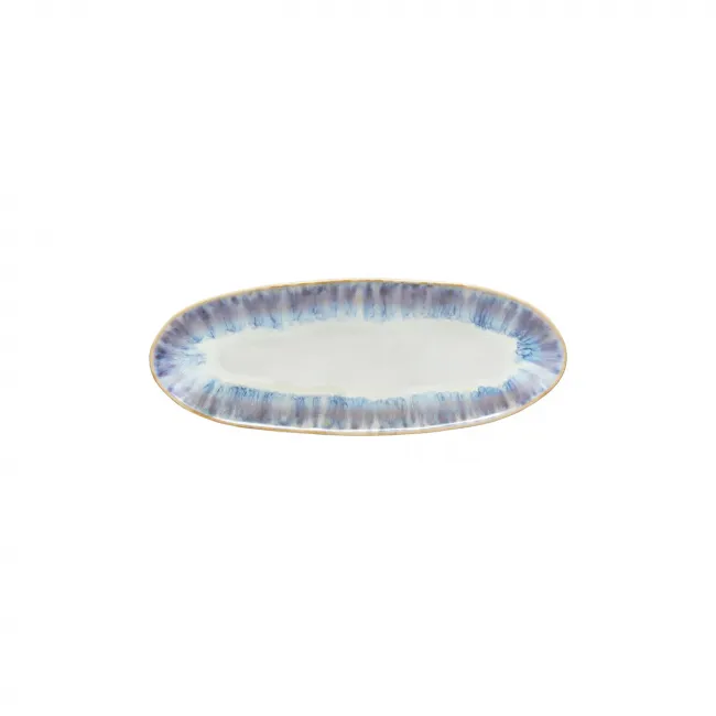 Brisa Ria Blue Oval Plate/Platter 9.5'' X 3.75'' H1''