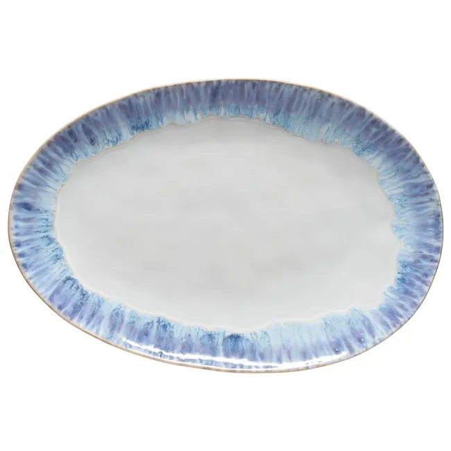 Brisa Ria Blue Oval Platter 16'' X 11.25'' H1.5''