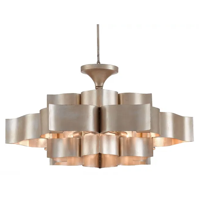 Grand Lotus Silver Large Chandelier