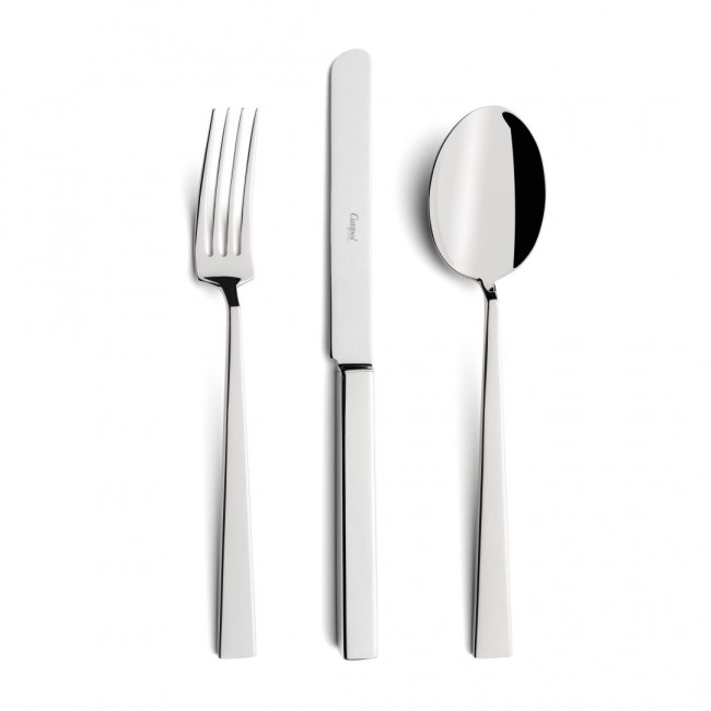 Bauhaus Steel Polished 5 pc Set (Dinner Knife, Dinner Fork, Table Spoon, Dessert Fork, Coffee/Tea Spoon)