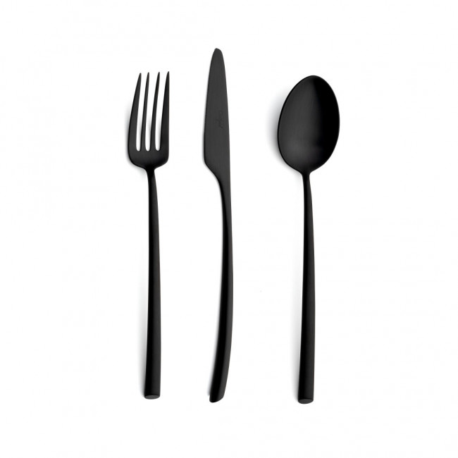 Mezzo Black 60 pc Set Special Order (6x Dinner Knives, Dinner Forks, Table Spoons, Dessert Knives, Dessert Forks, Dessert Spoons, Fish Knives, Fish Forks, Coffee/Tea Spoons, Mocha Spoons)