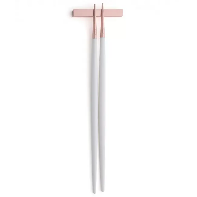 Goa White Handle/Rose Gold Matte Chopstick Set 8.9 in (22.5 cm)