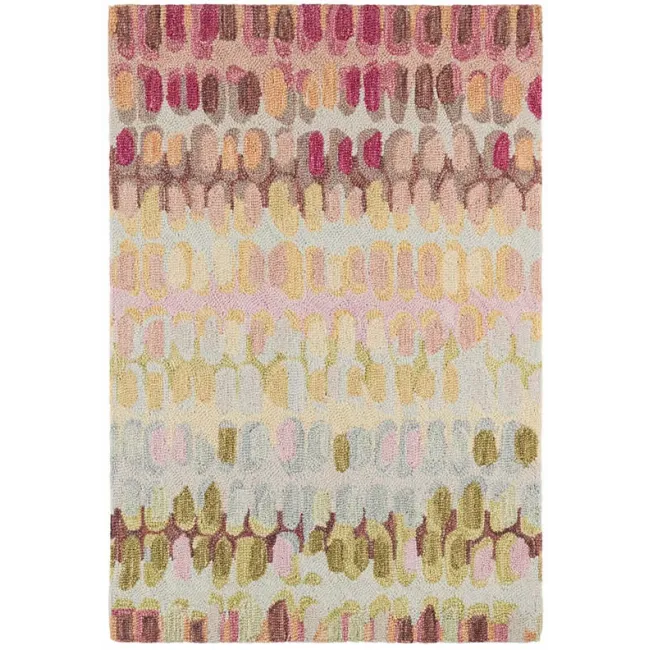 Paint Chip Pastel Hand Micro Hooked Wool Rug 8' x 10'