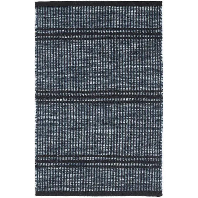 Malta Navy Blue Woven Wool Rugs