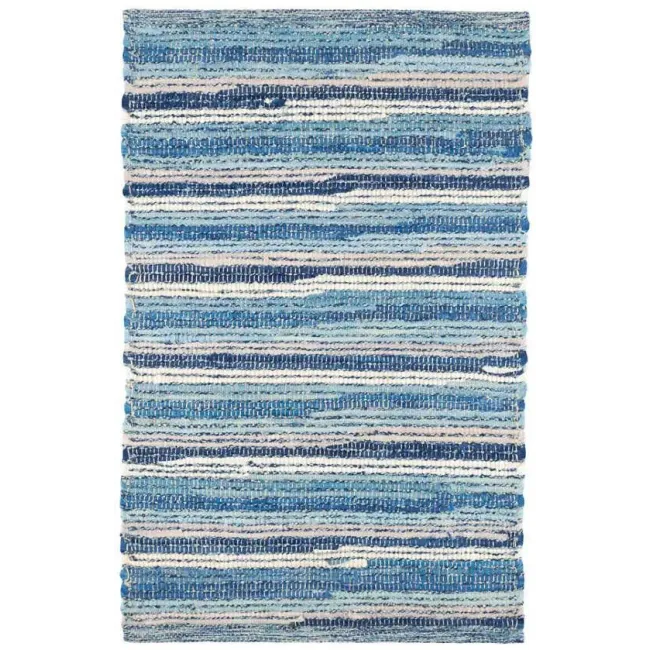 Francisco Blue Woven Cotton Rug