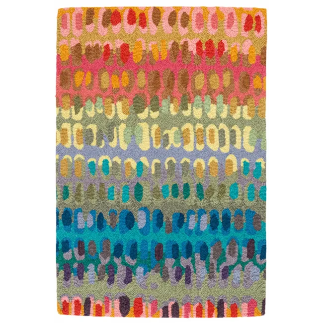 Paint Chip Hand Micro Hooked Wool Runner 2.5' x 8'