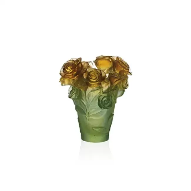 Rose Passion Green & Orange Vase (Special Order)