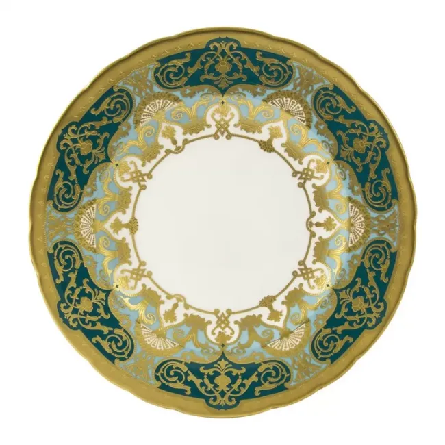 Heritage Forest Green & Turquoise Plate (10.65in/27cm) (Special Order)