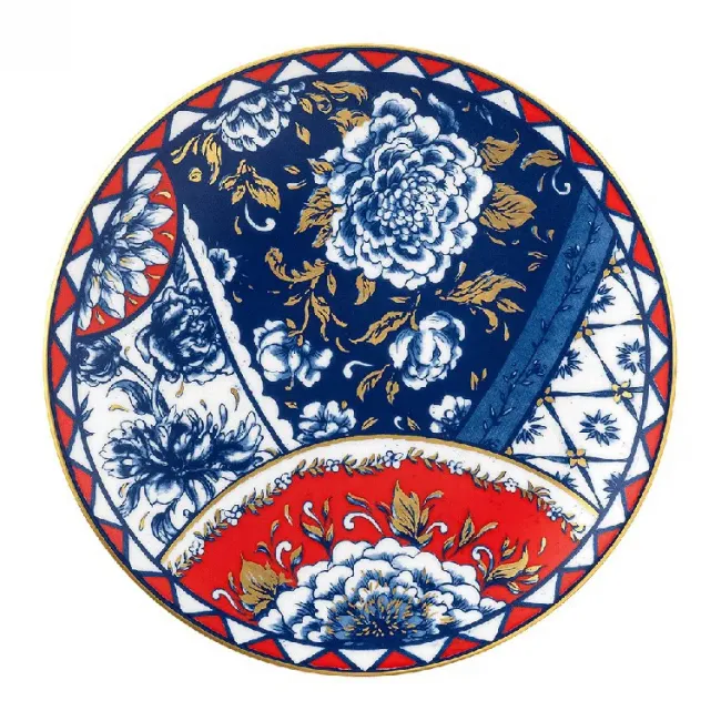 Victoria's Garden Blue & Red 16cm Plate