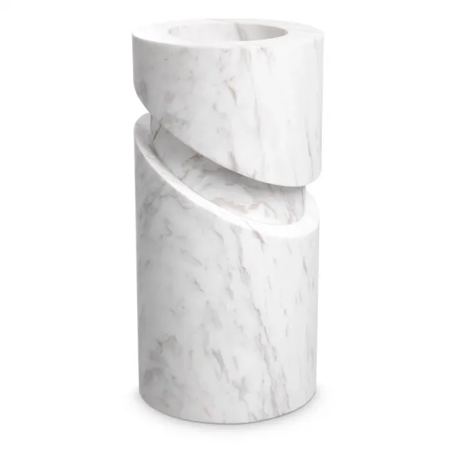 Angelica Honed White Marble Object