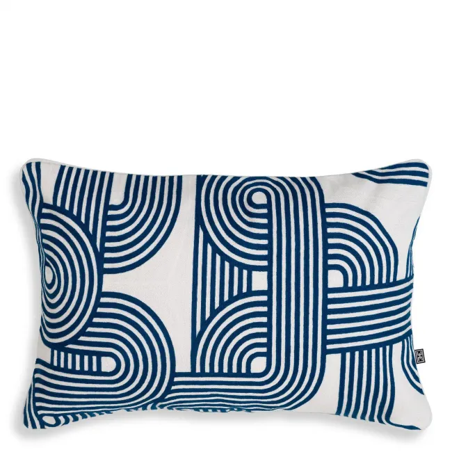 Abaças Blue White Decorative Pillow