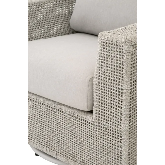 Essentials for Living Tropez Outdoor Swivel Rocker Sofa Chair Taupe