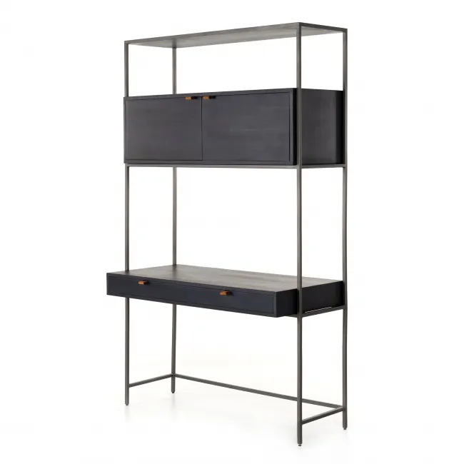 Four Hands Fiona Desk - Black Raffia