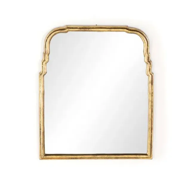 Loire Rectangular Mirror Antiqued Gold Leaf